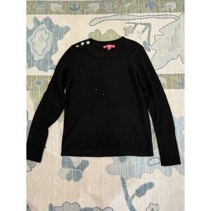 NWOTLilly Pulitzer M Onyx Metallic MORGEN SEQUIN SWEATER Sparkle Pullover  $128